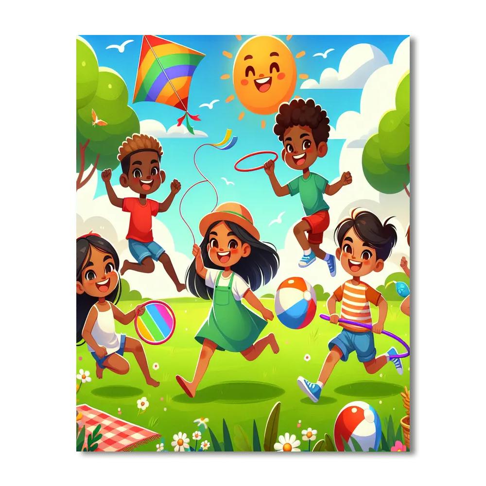Giggles And Games Paint By Numbers Art