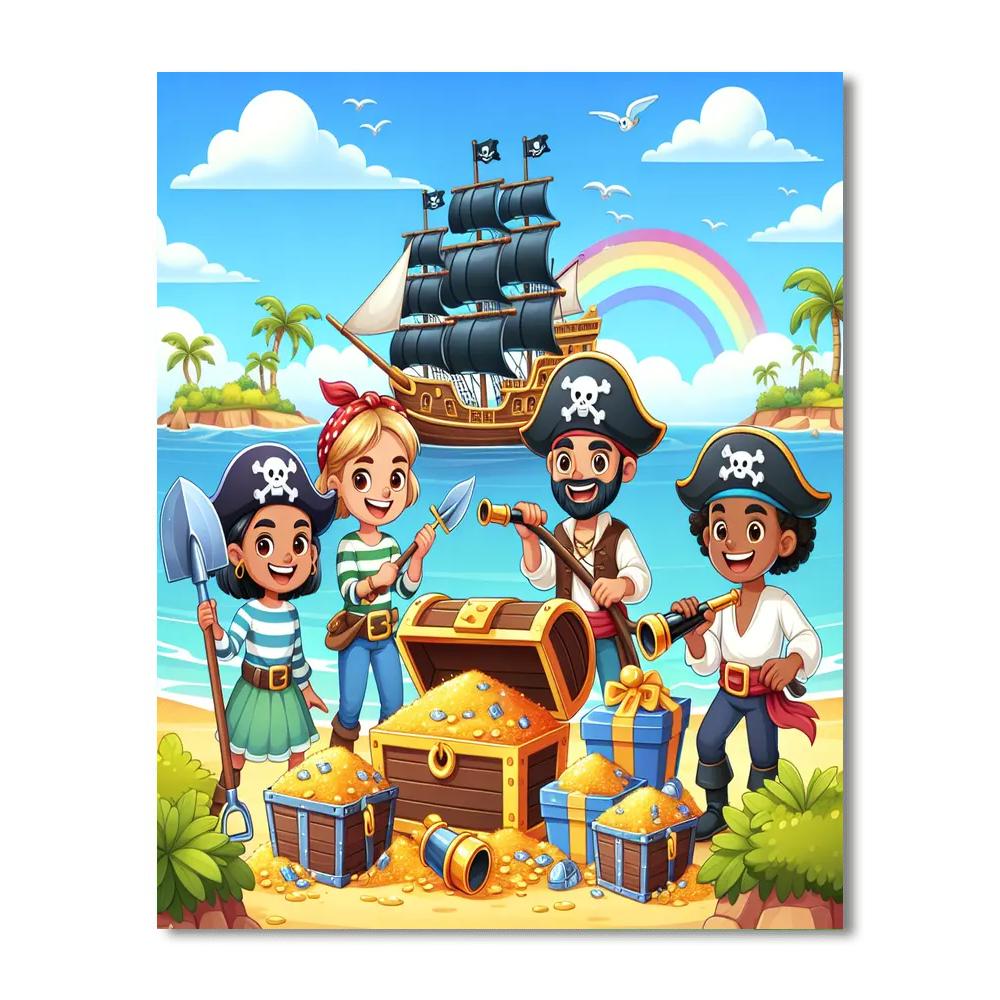 Fantastic Pirate Adventure Number Painting