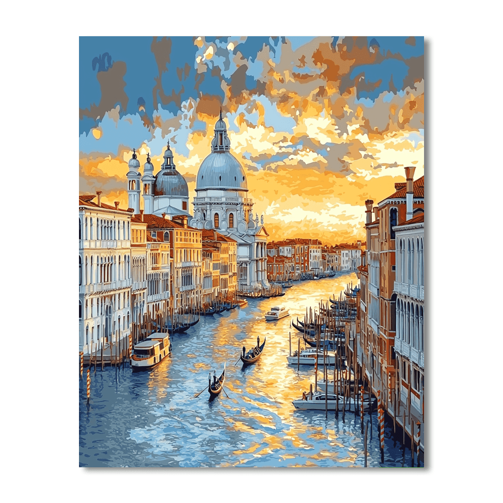 Canaletto Inspired Classical Urban Elegance  DIY Paint By Numbers