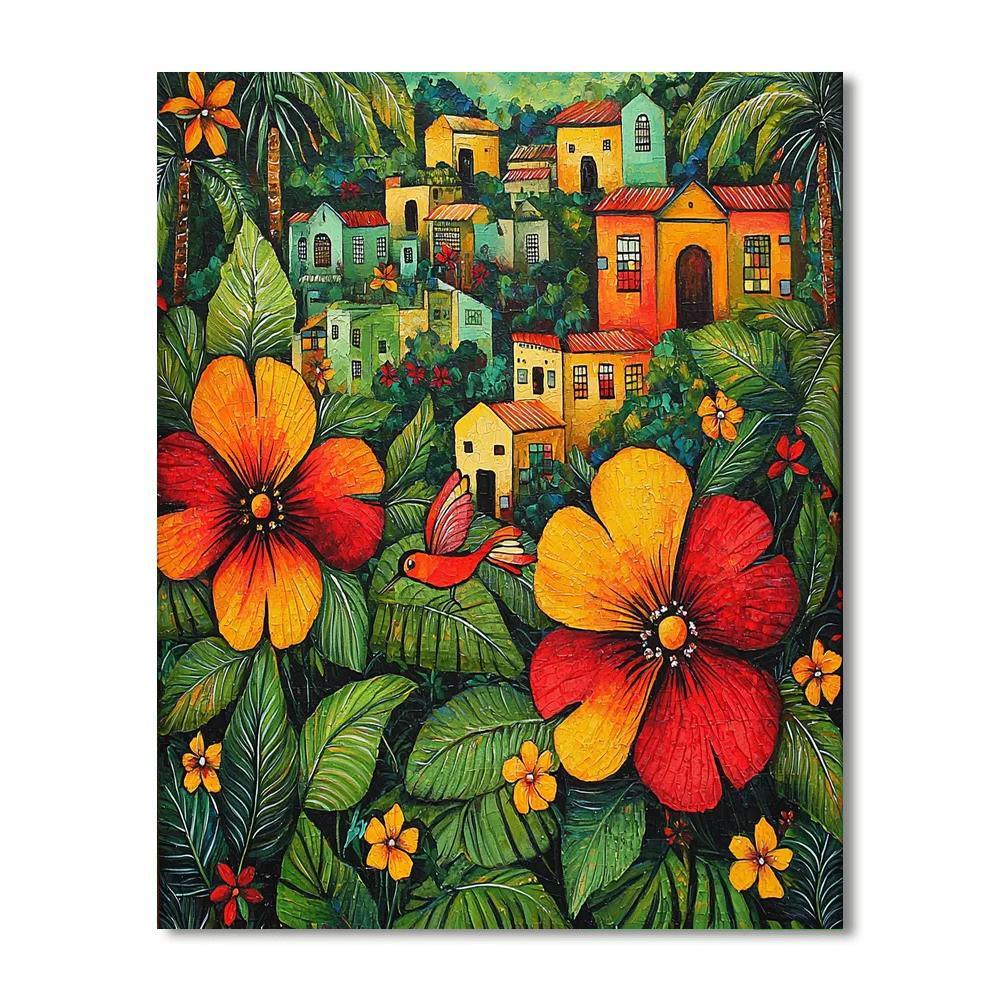 Frida Kahlo Inspired Ethereal Blossom Metropolis  Painting By Numbers Kit