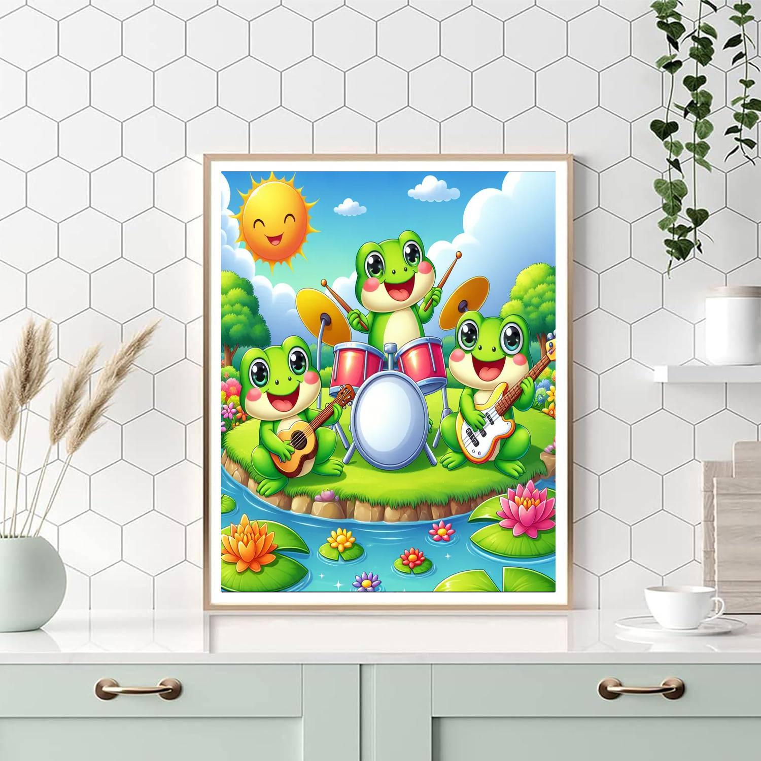 Friendly Frog Chorus Paint By Number