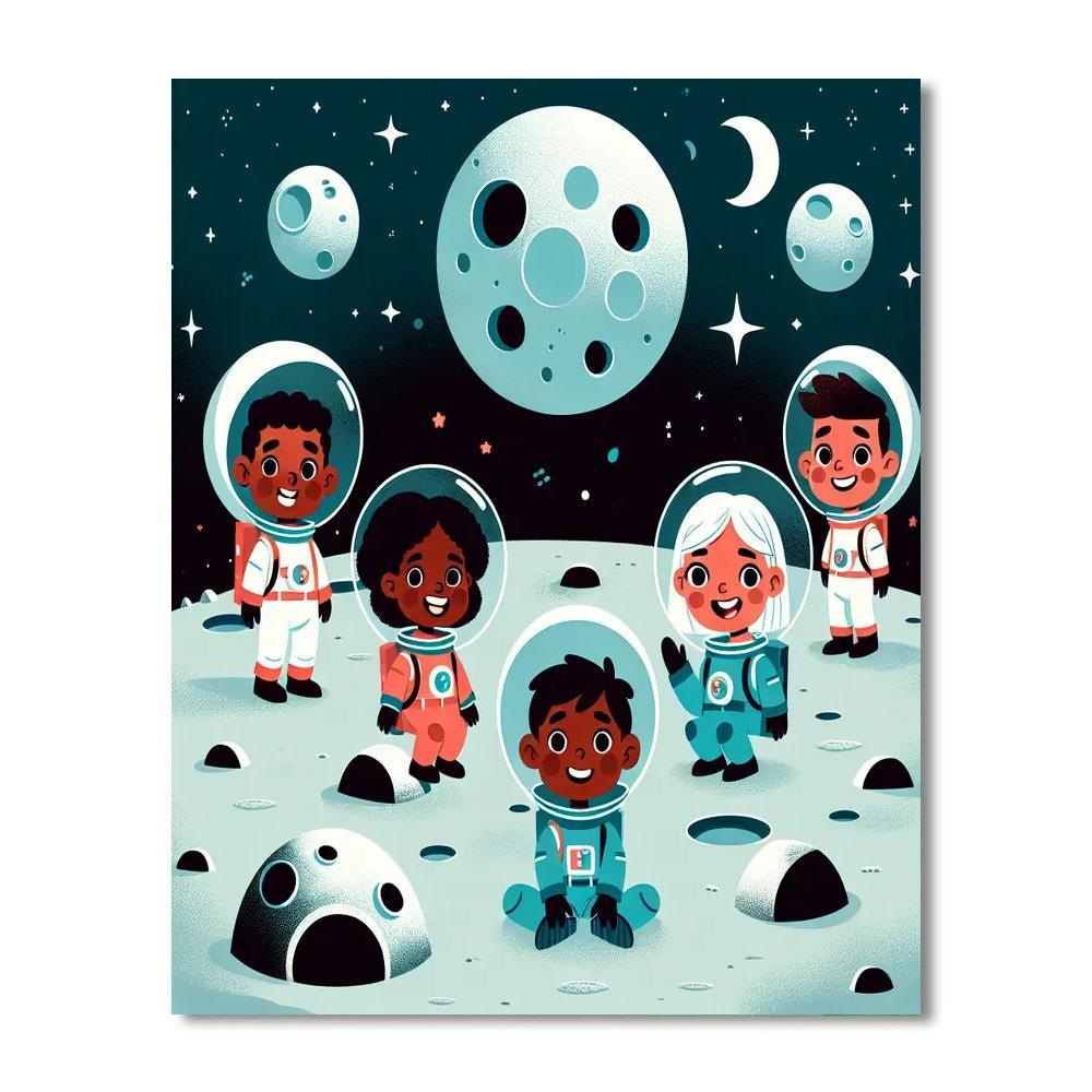 Lunar Discovery Mission Paint By Numbers Art