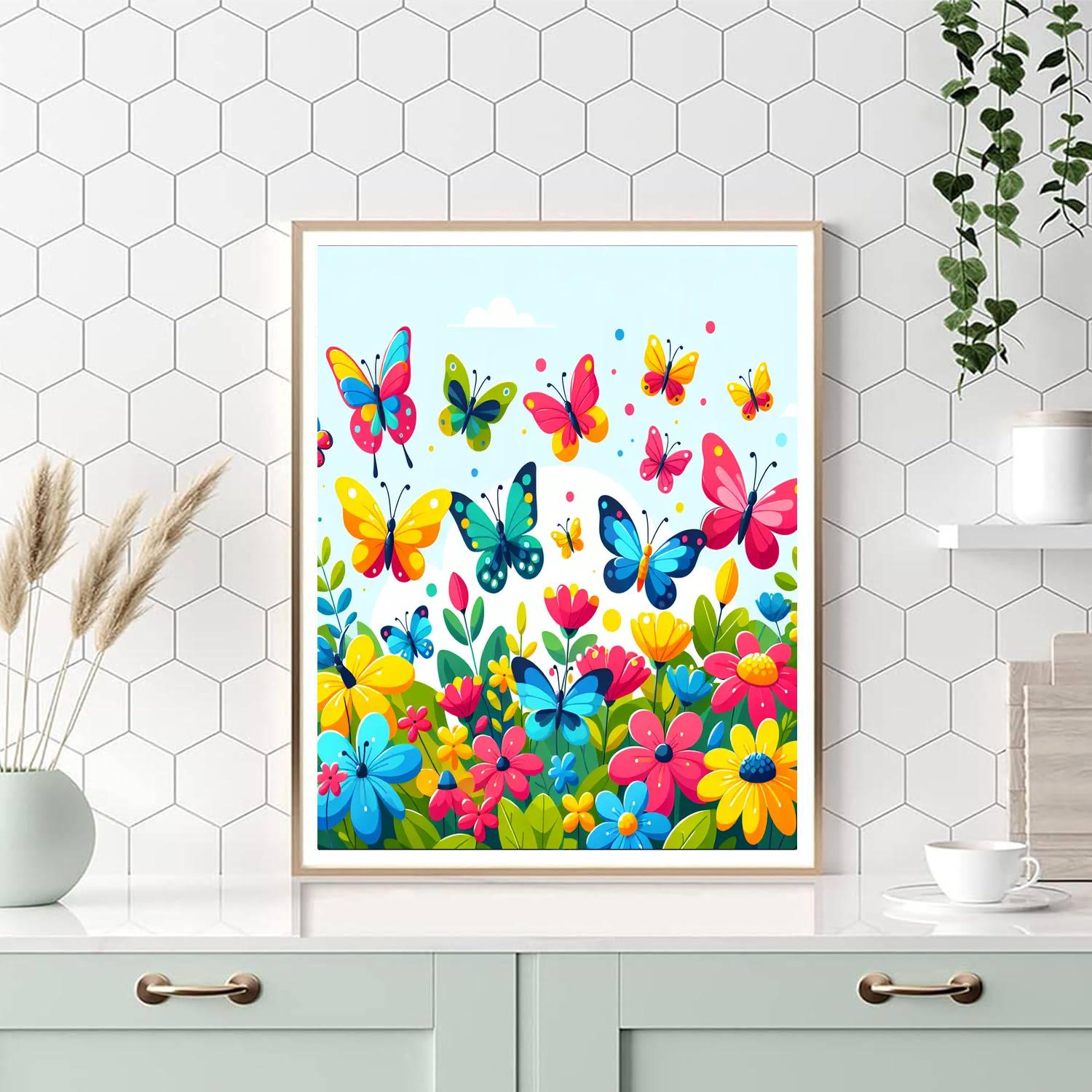 Busy Butterfly Bliss Painting Number Kit