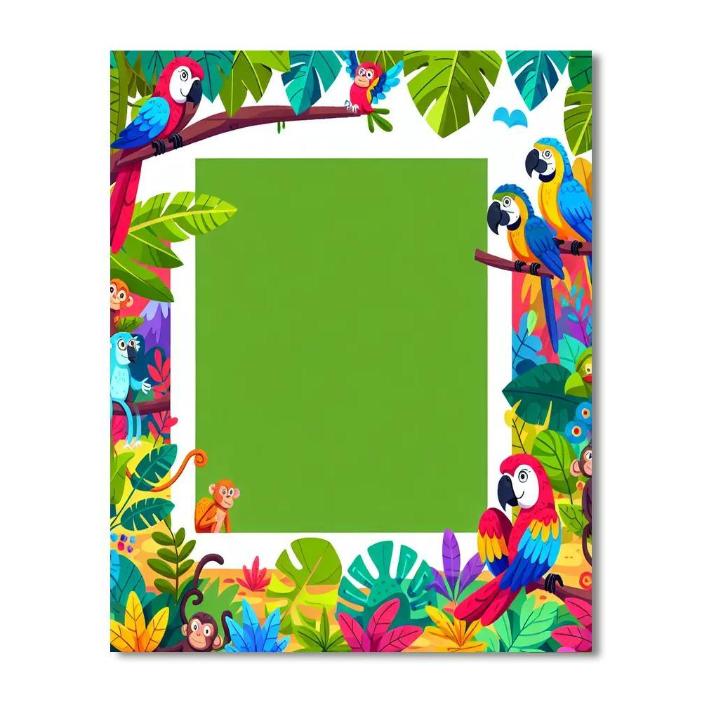 Tropical Jungle Frolic Number Painting