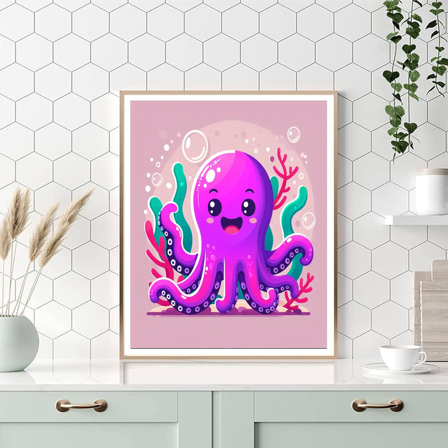 Witty Octopus Paint By Numbers Art