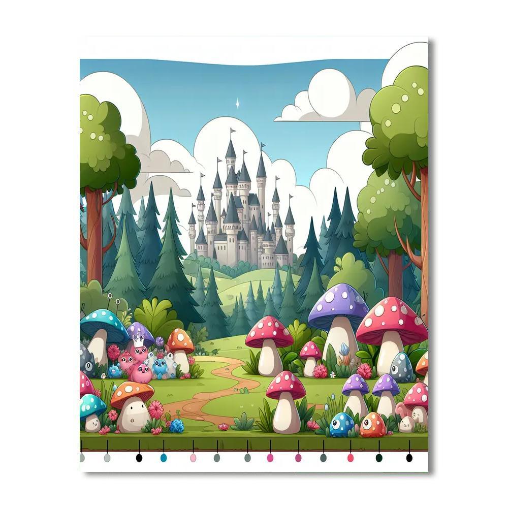 Fairytale Forest Kingdom Paint By Numbers