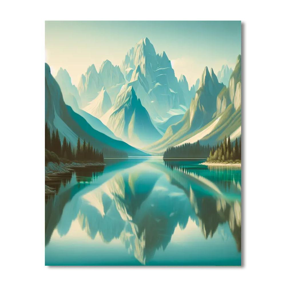Tranquil Mountains Numbered Painting Kits