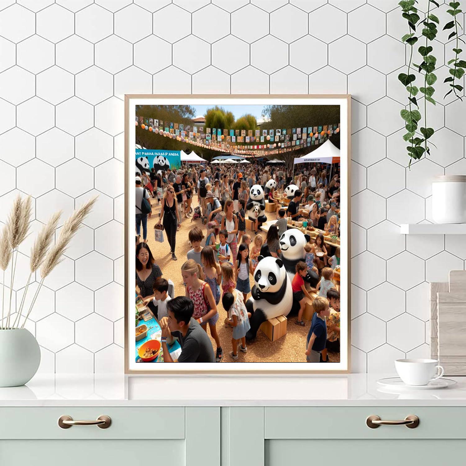 Panda Festival Paint By Numbers Art