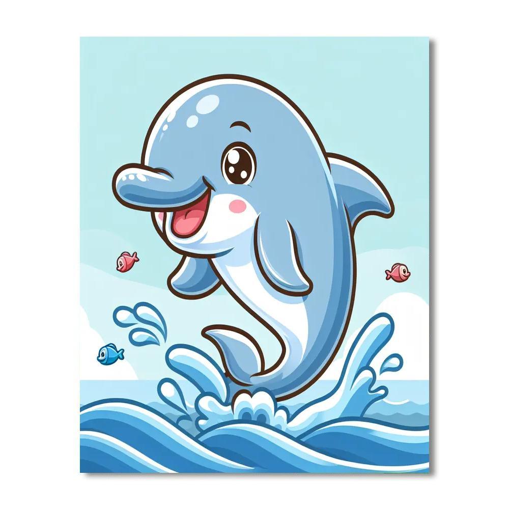 Under The Sea Dolphin Dreams Number Painting