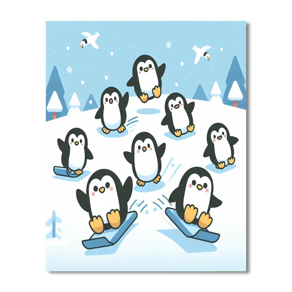Polar Penguin Party Paint By Color