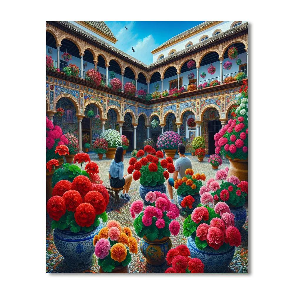 Festival Of The Patios - Cordoba Paint By Numbers Art