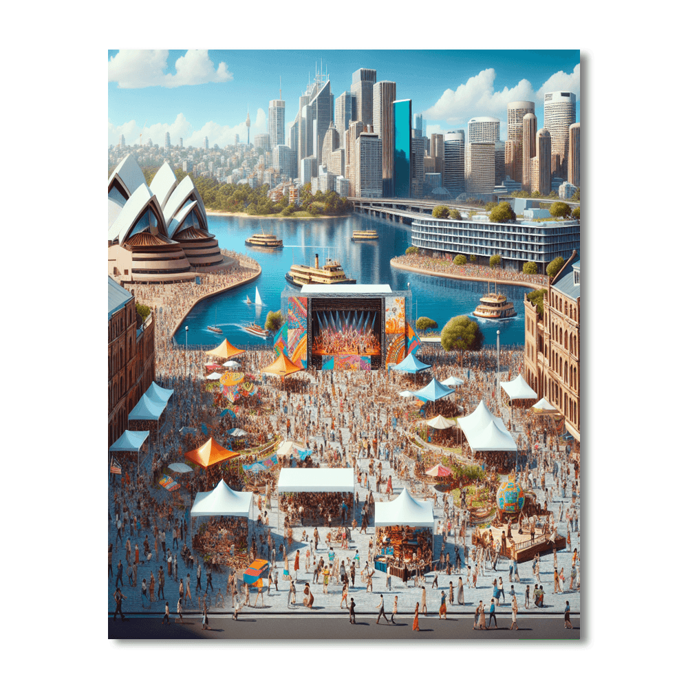 Sydney Festival - Sydney, Australia Painting By Numbers Kit