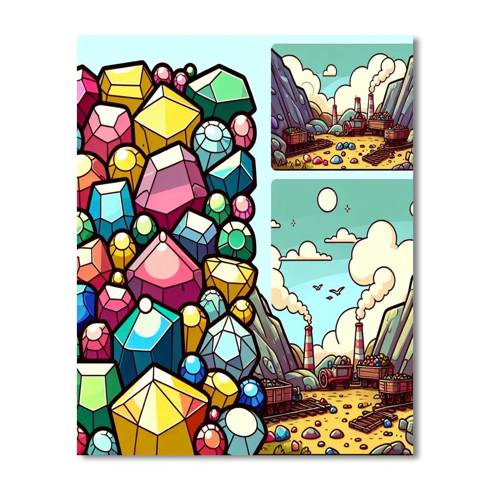 Glistening Gemstones Painting By Numbers Kit