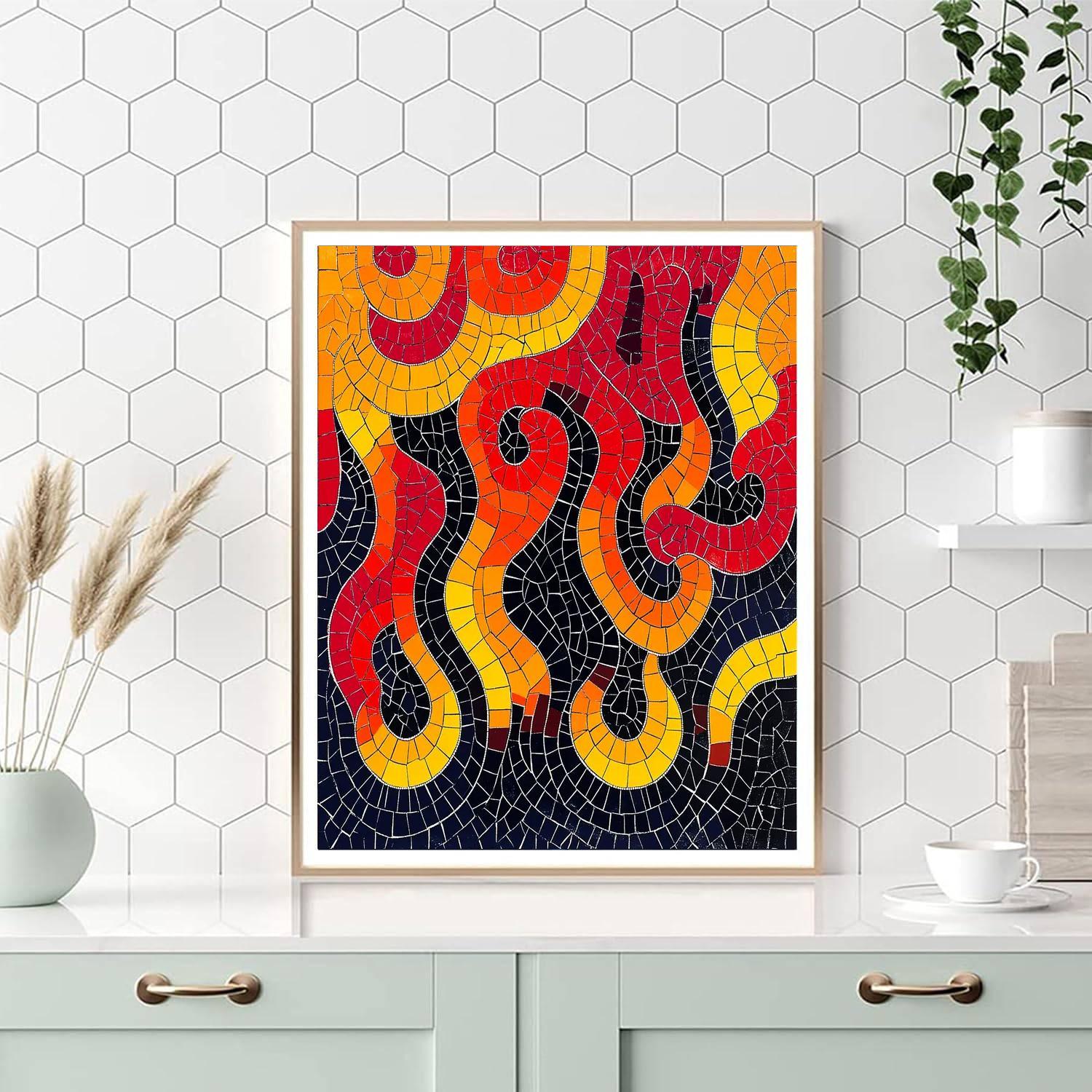 Yayoi Kusama Inspired Mosaic Of Echoes  Paint By Number