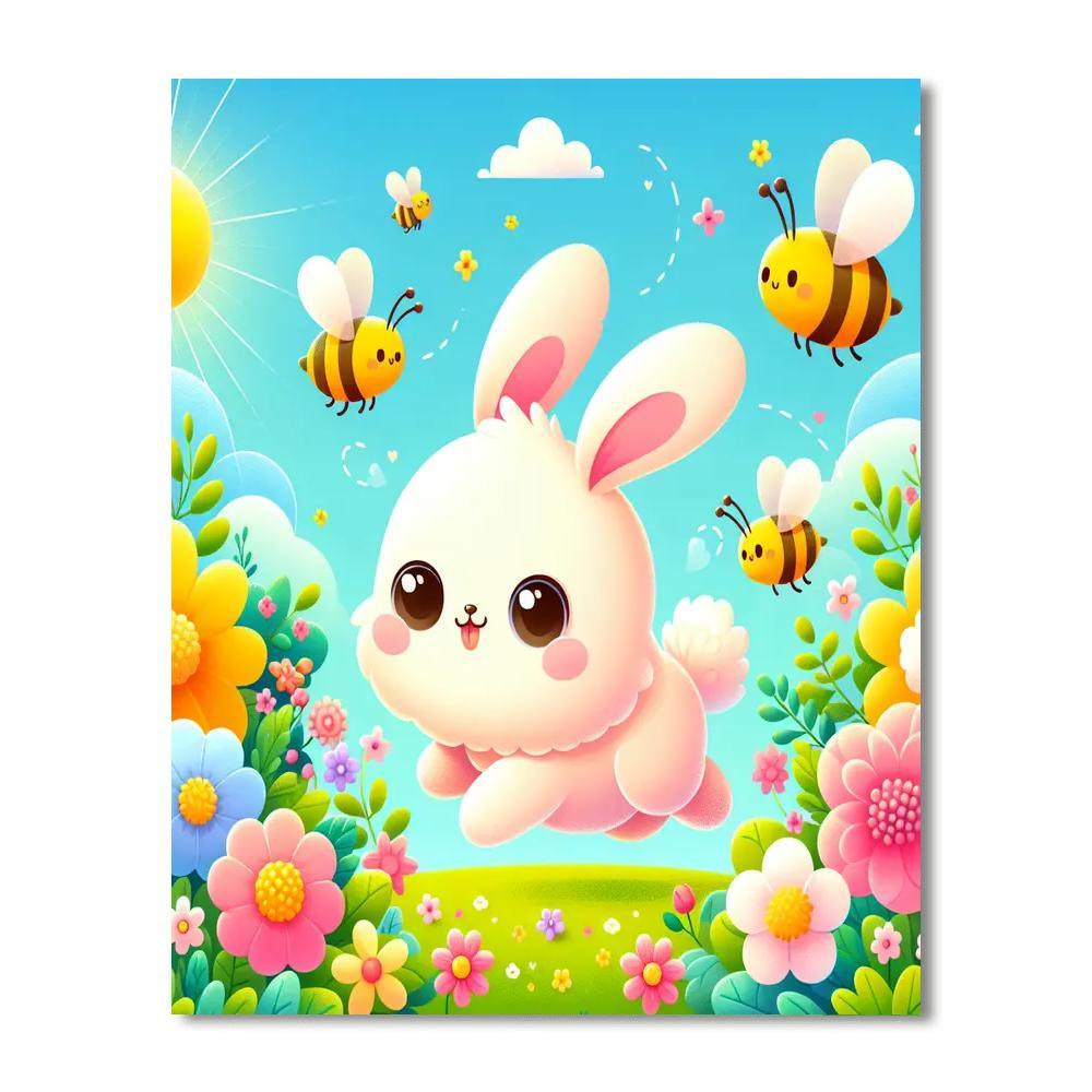 Cuddly Bunny's Garden DIY Paint By Numbers