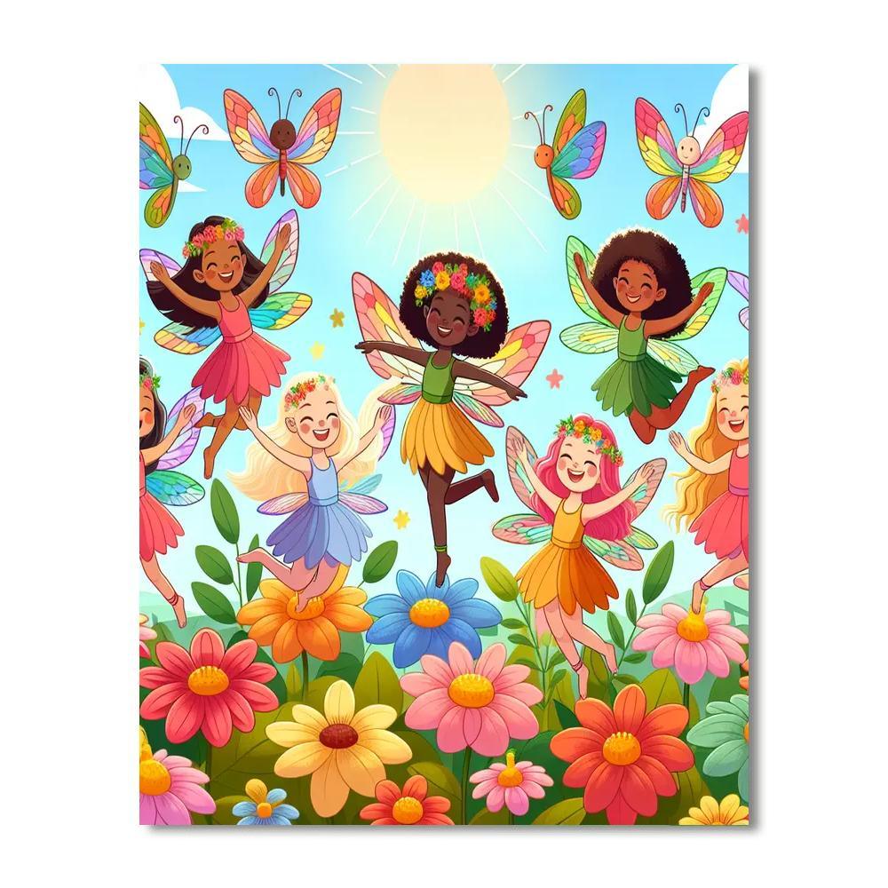 Dancing Little Fairies Paint By Number