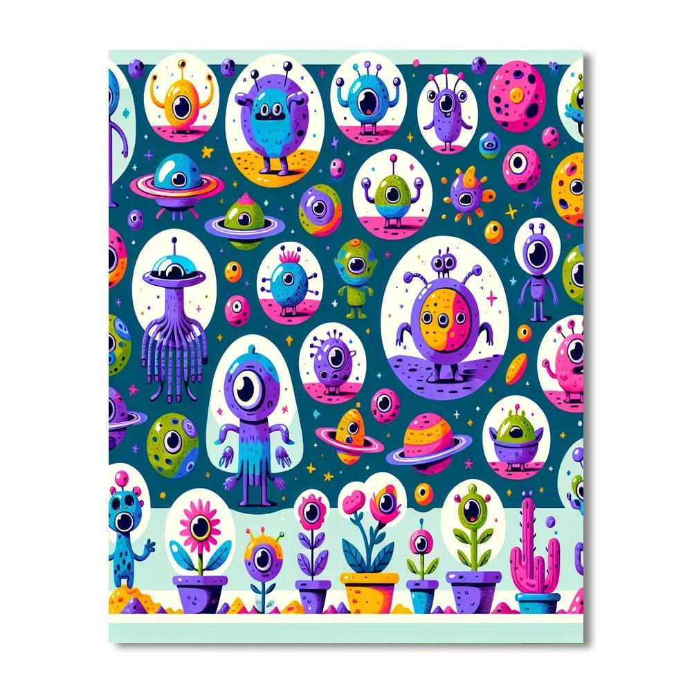 Alien Adventure Paint By Color