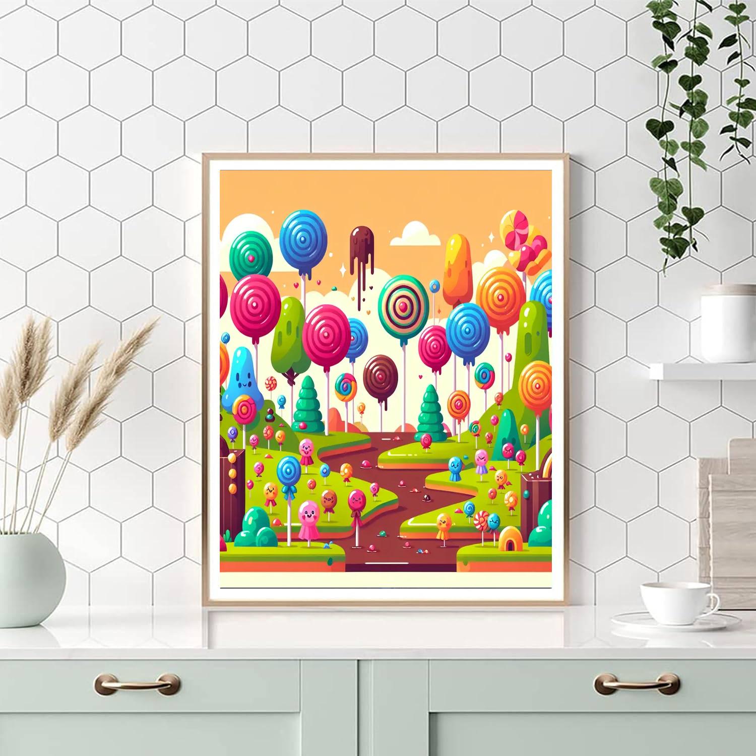 Exploring Candyland Numbered Painting Kits