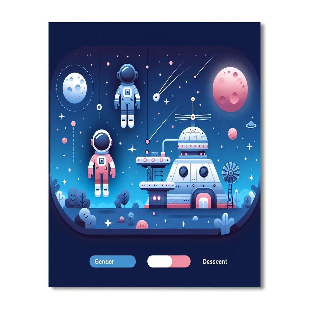Space Station Mission Paint By Numbers Art