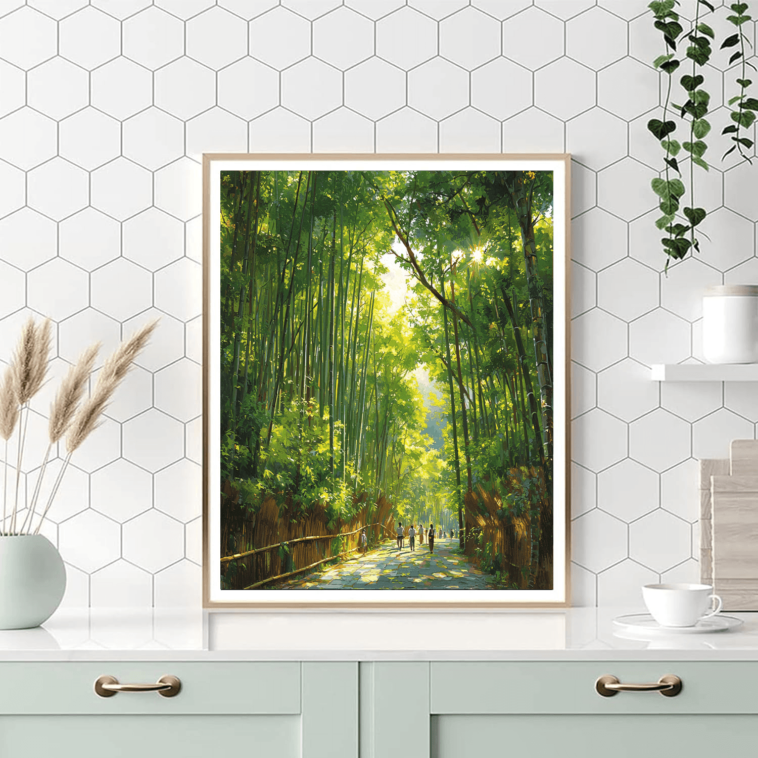 Bamboo Groves Of Arashiyama - Kyoto Painting Number Kit