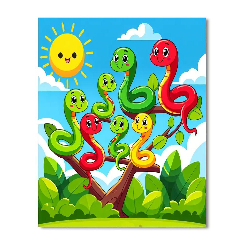 Snazzy Snakes Paint By Number