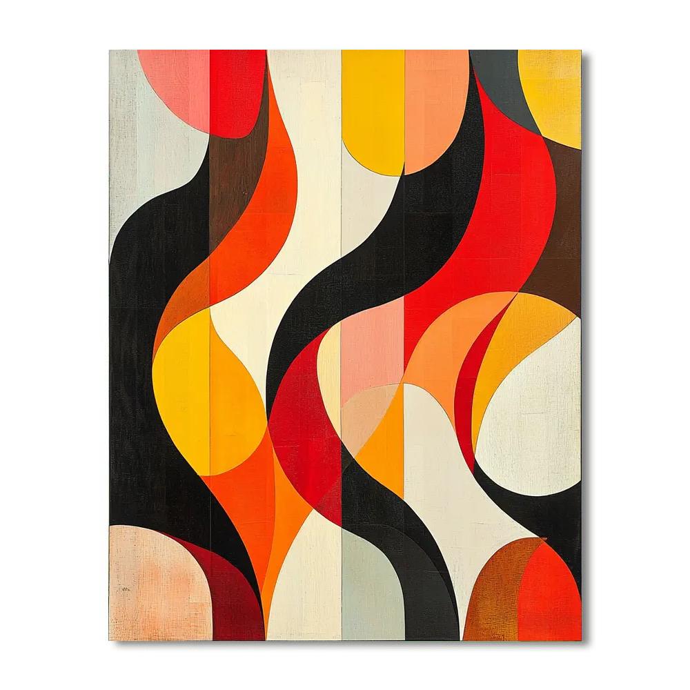 Paul Klee Inspired Curved Connections  Numbered Painting Kits