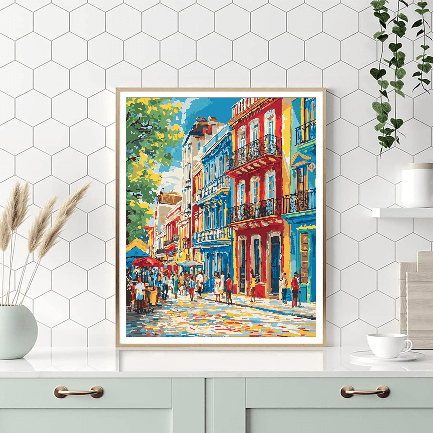 The Colorful Streets Of La Boca, Buenos Aires Painting Number Kit