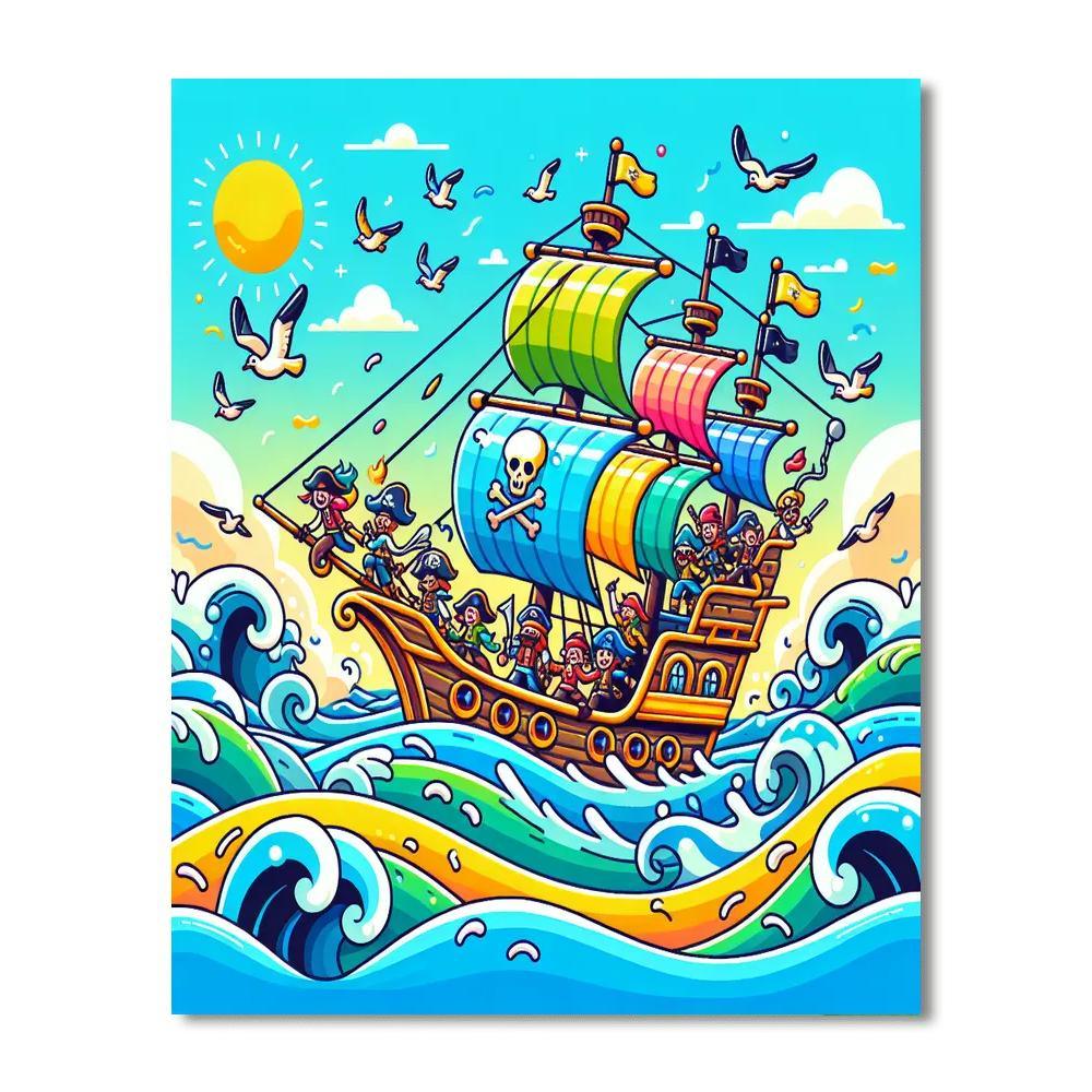 Daring Adventure On The Seas Painting By Numbers Kit