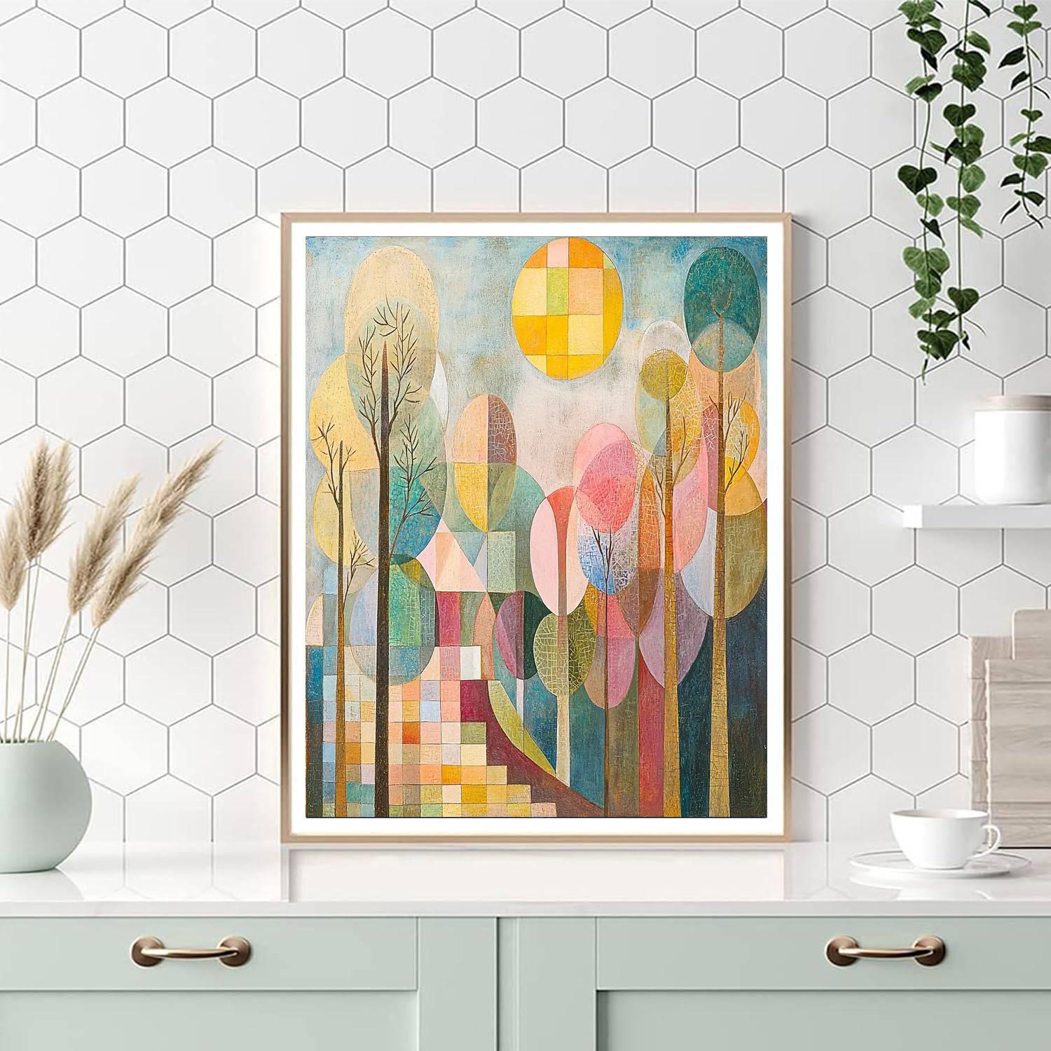 Paul Klee Inspired Translucent Realms  Numbered Painting Kits