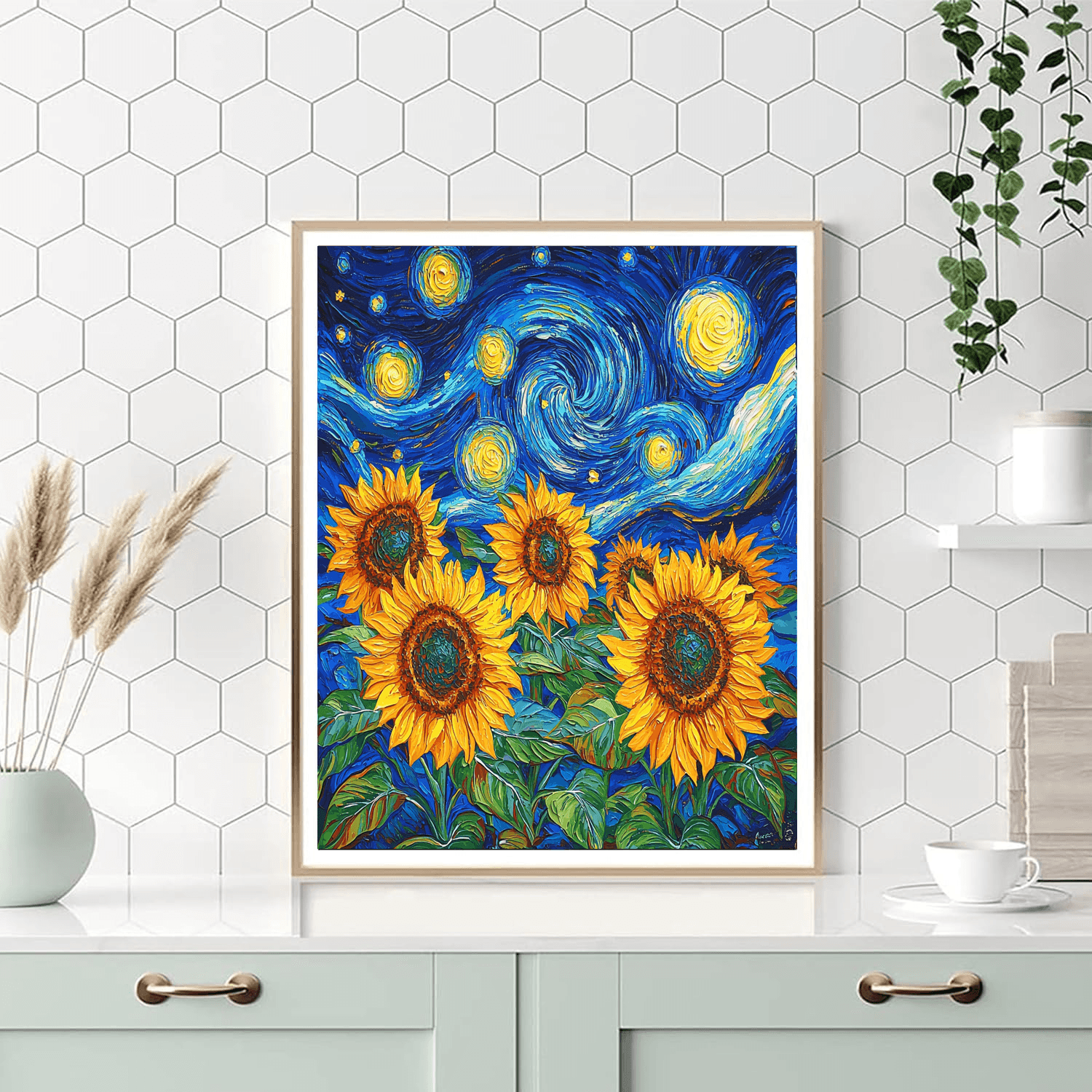 Vincent Van Gogh Inspired Luminous Solar Blooms  Paint By Numbers Kits