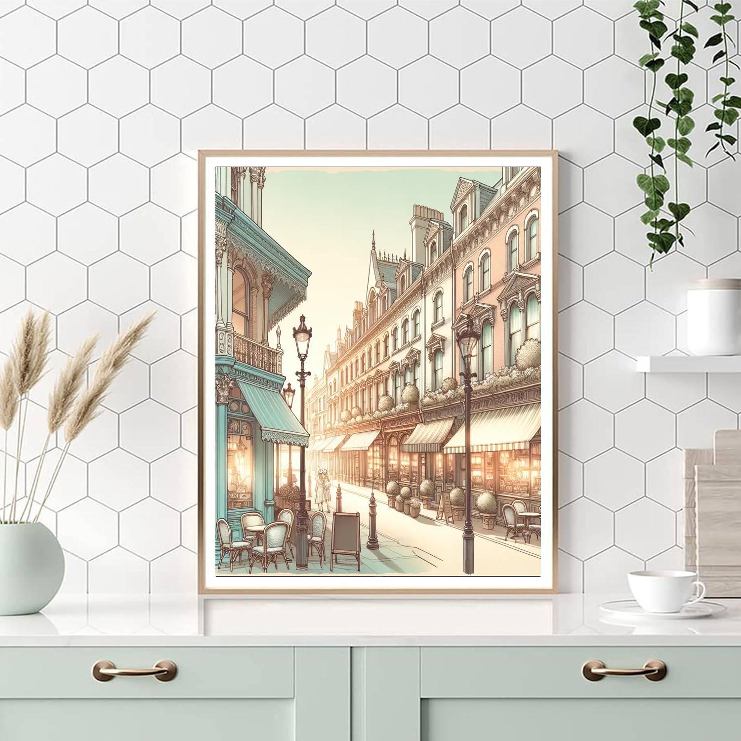 Historical Victorian Street Numbered Painting Kits