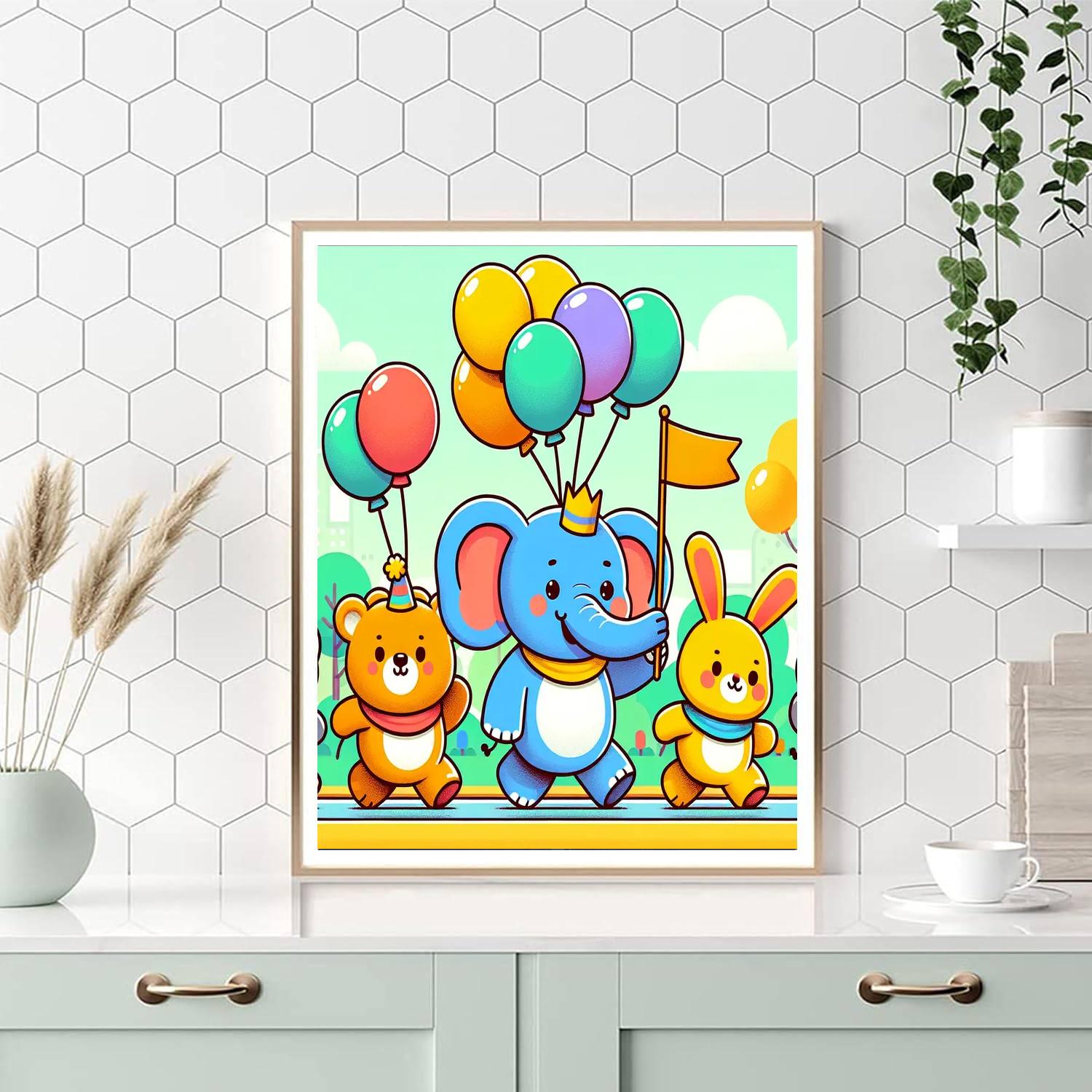 The Happy Animal Parade DIY Paint By Numbers