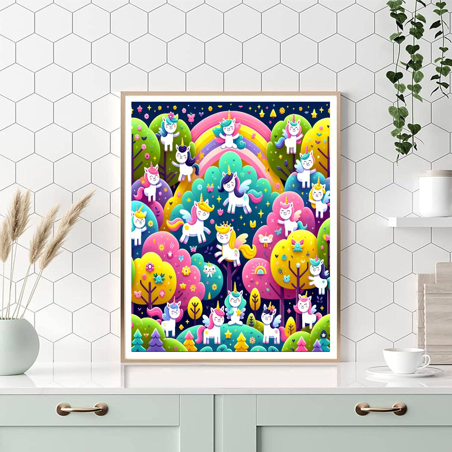 Happy Fairy Tale Forest Painting Number Kit