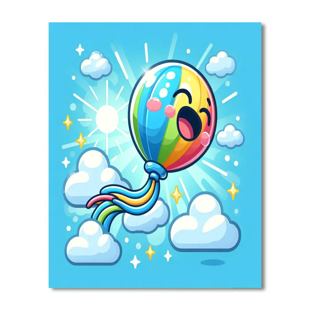 Bubbly Balloon Adventure Number Painting