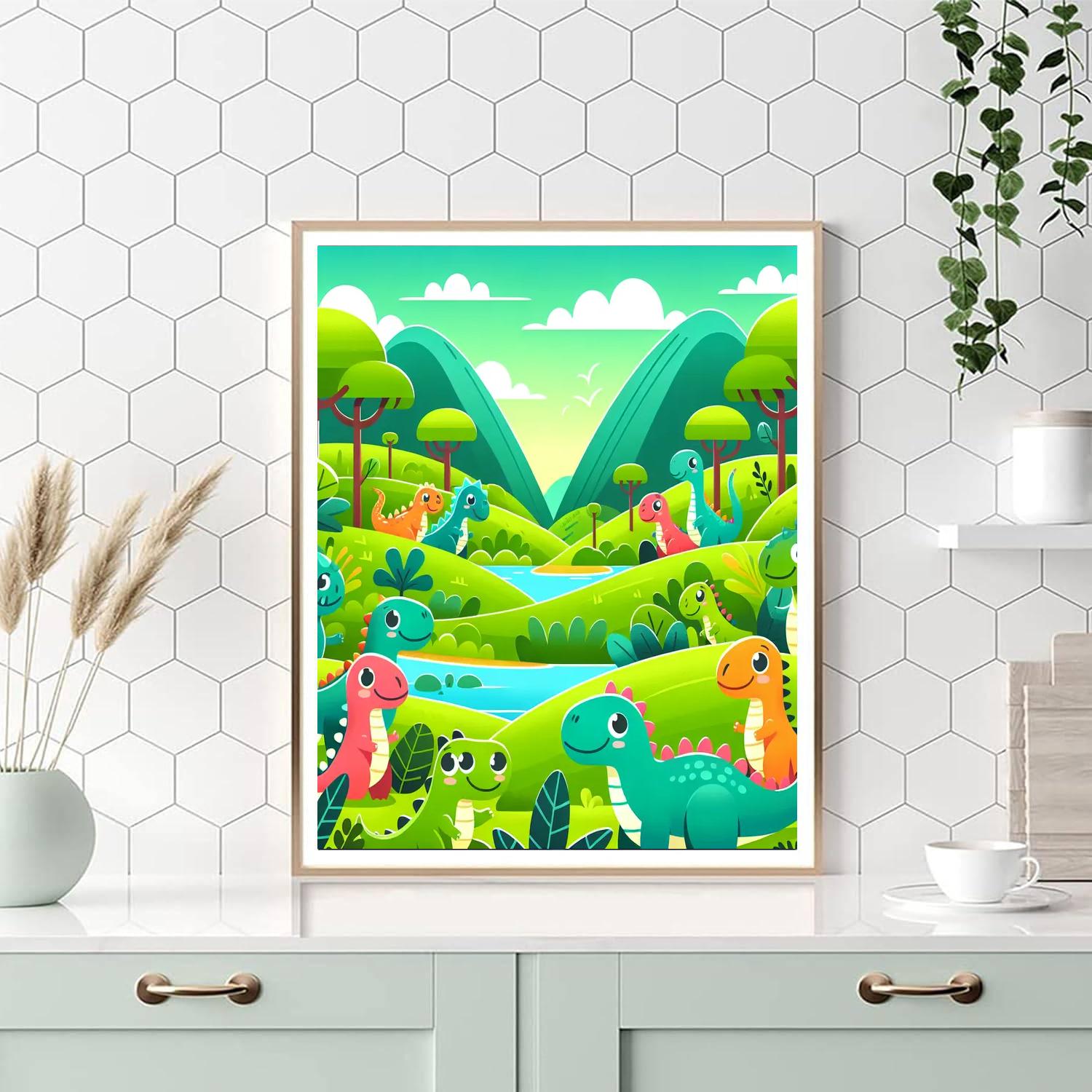 Dinosaurs Roar To Life Paint By Numbers Art