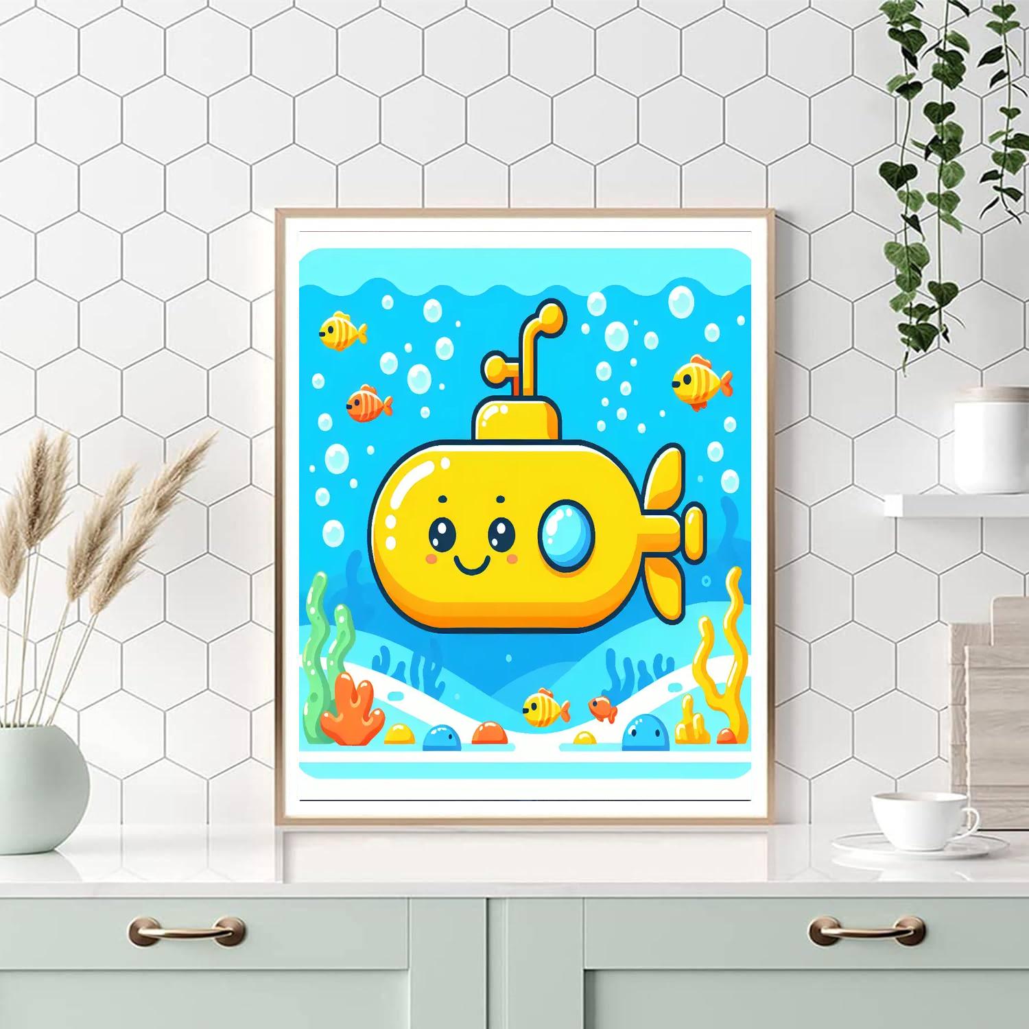 Sailing Submarine Paint By Color