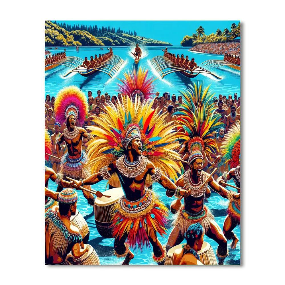 Heiva Festival - Tahiti Numbered Painting Kits