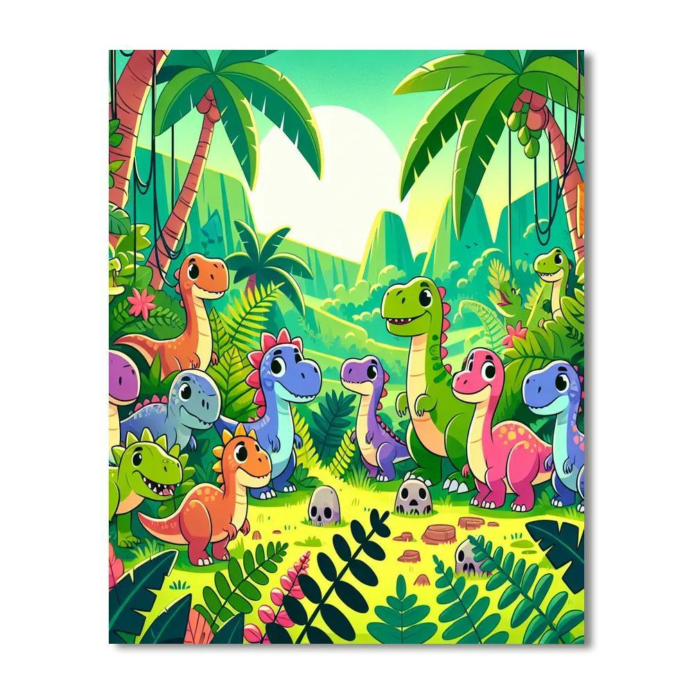Prehistoric Jungle Quest Numbered Painting Kits