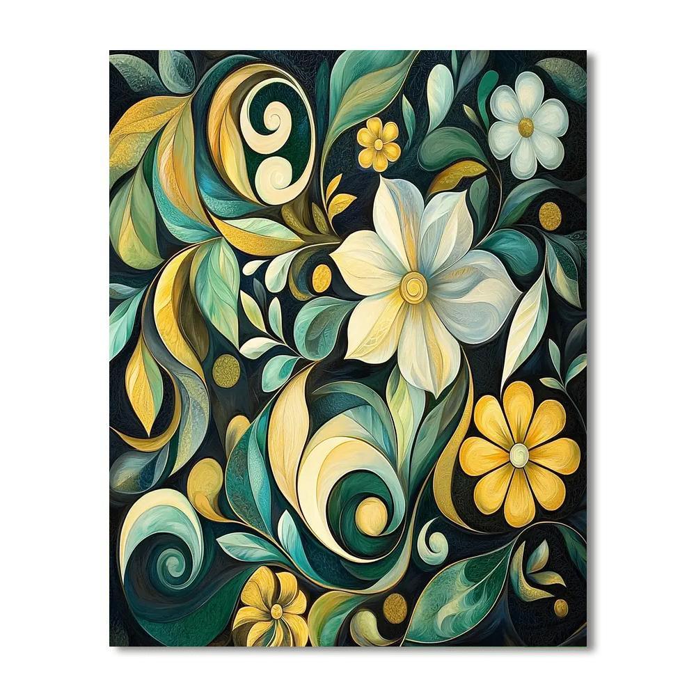 Gustav Klimt Inspired Golden Whispers Of Nature  DIY Paint By Numbers