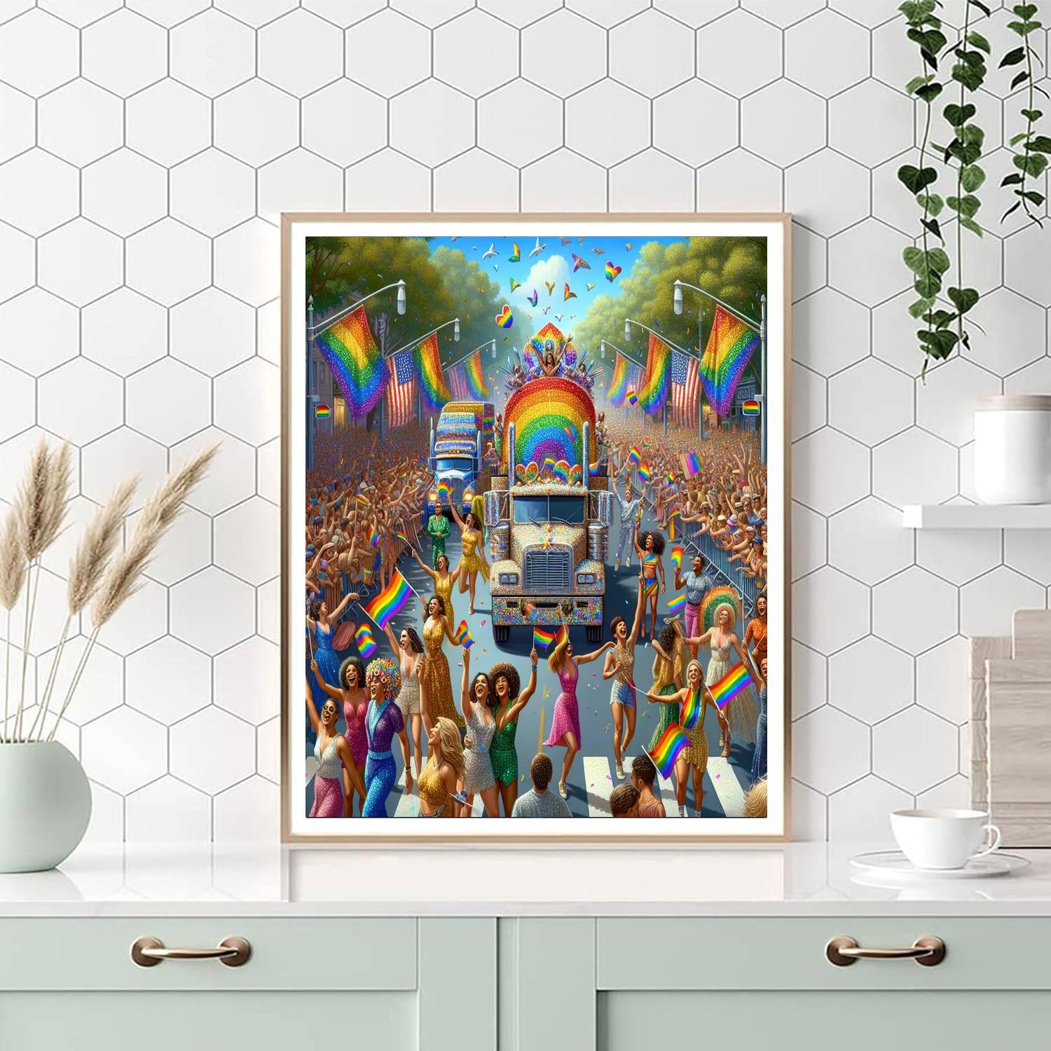 Pride Parade - Canada Number Painting