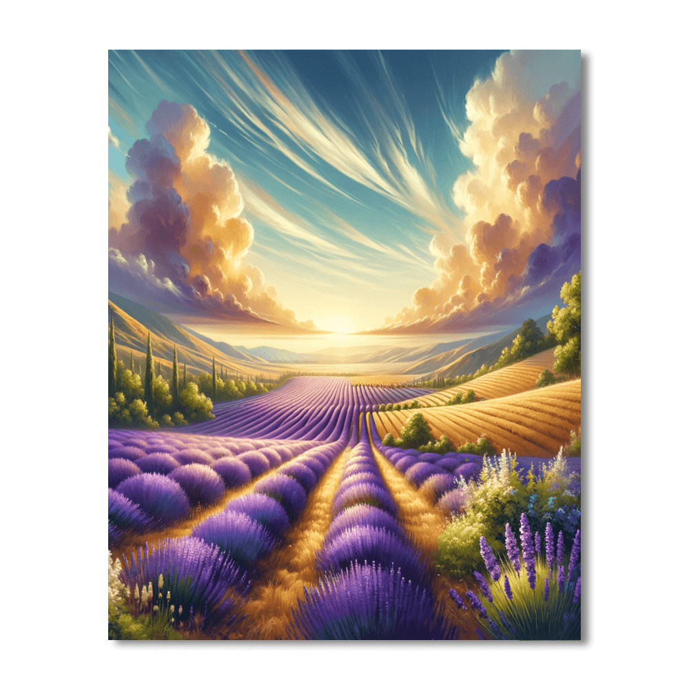 Rural Beauty Of Lavender Fields Paint By Numbers Kits