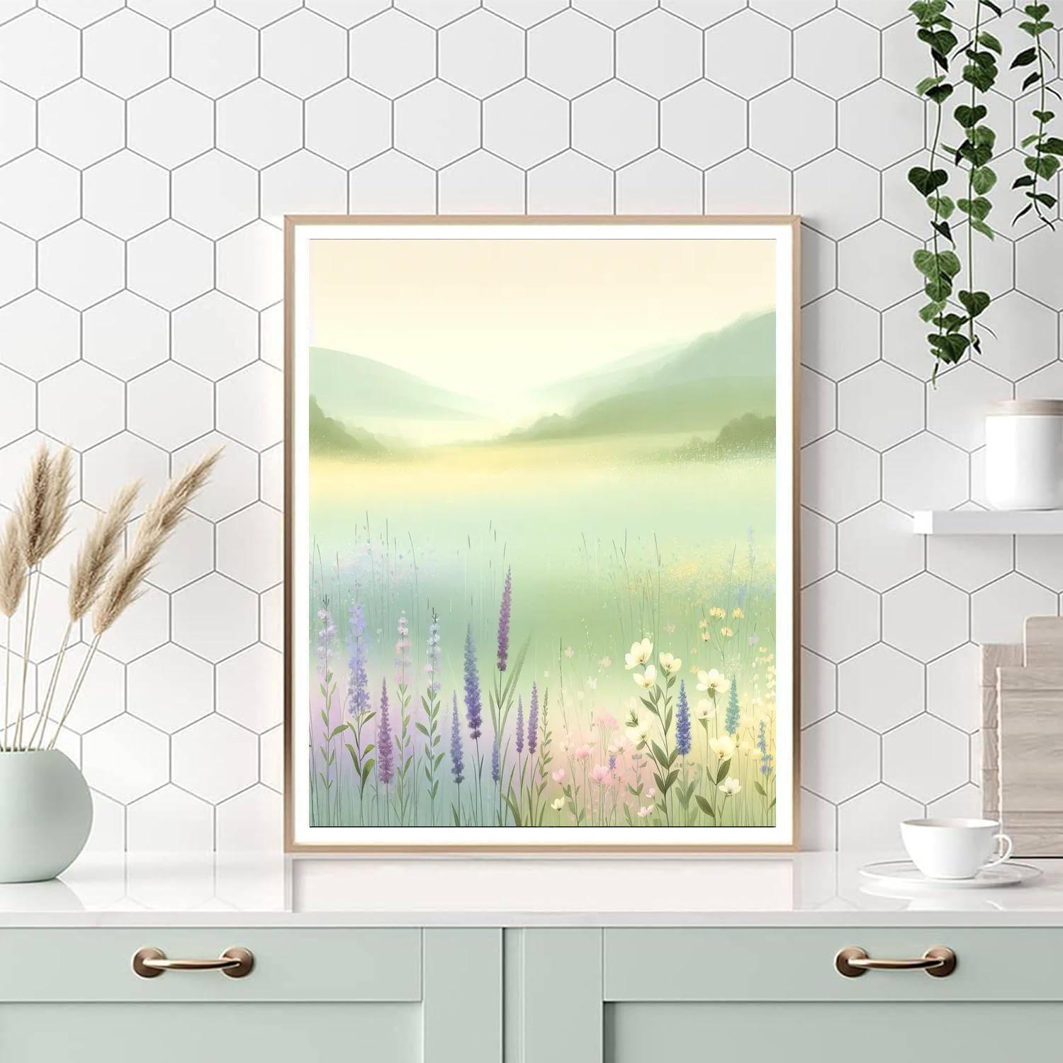 Wildflower Meadow Tranquility Painting Number Kit