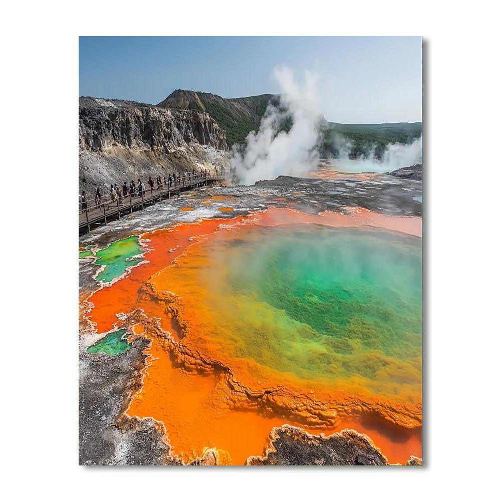 Wai-o-tapu Thermal Wonderland - New Zealand Numbered Painting Kits