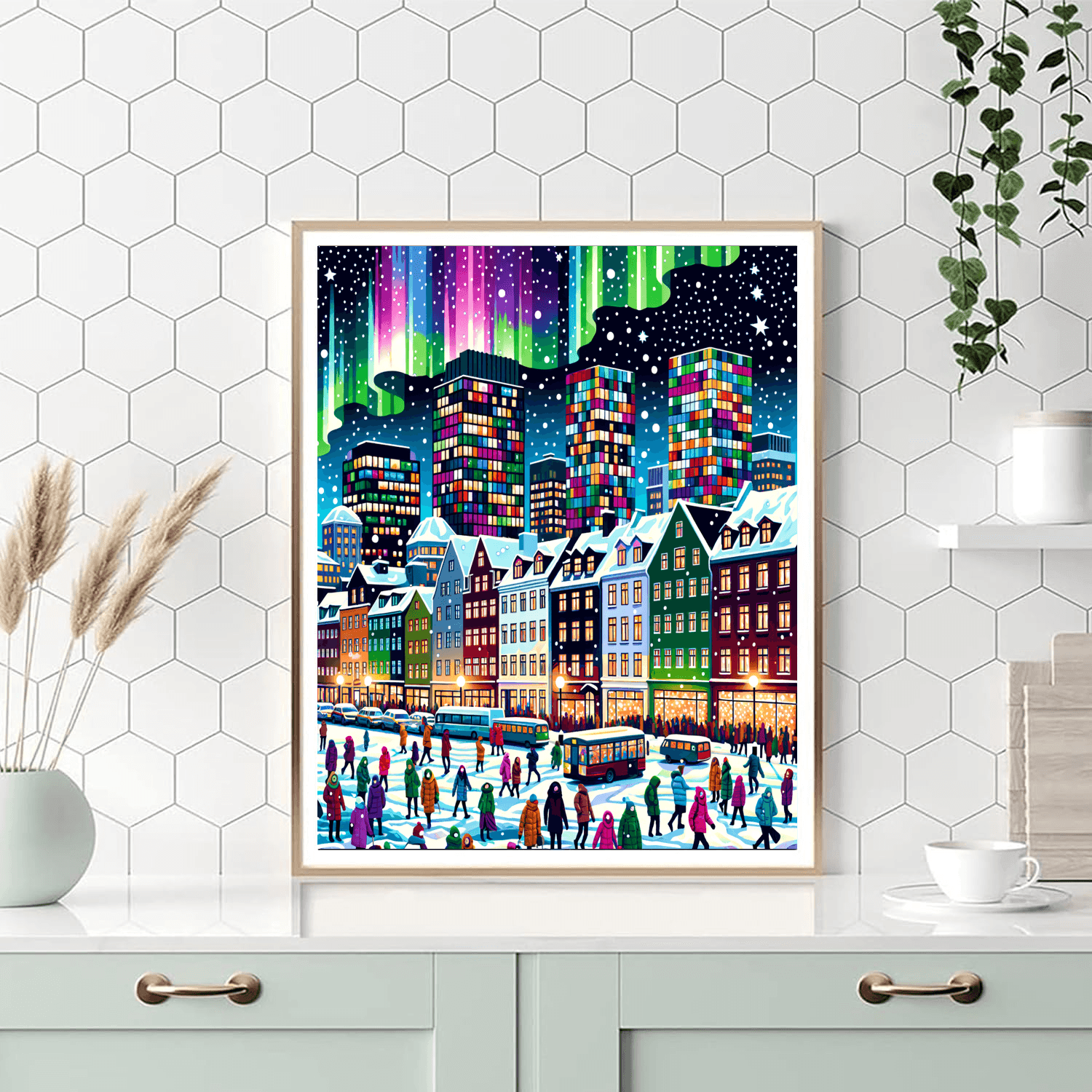 Winter Lights Festival - Iceland Numbered Painting Kits