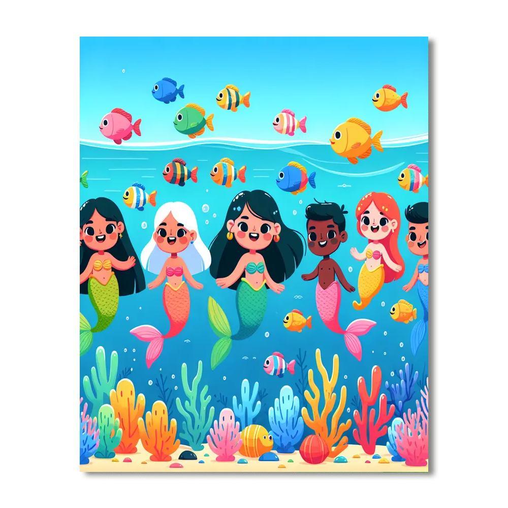 Vibrant Underwater Kingdom Paint By Numbers Art