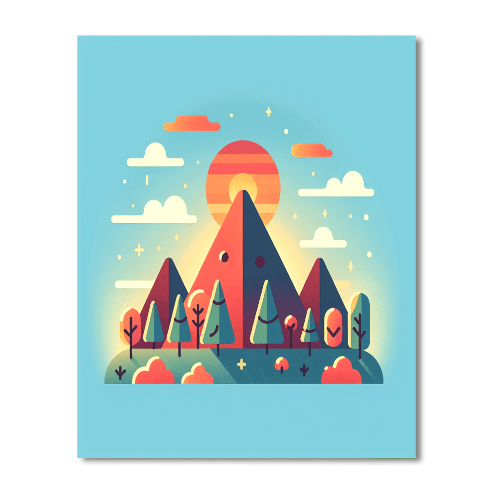 Mystical Mountain Number Painting