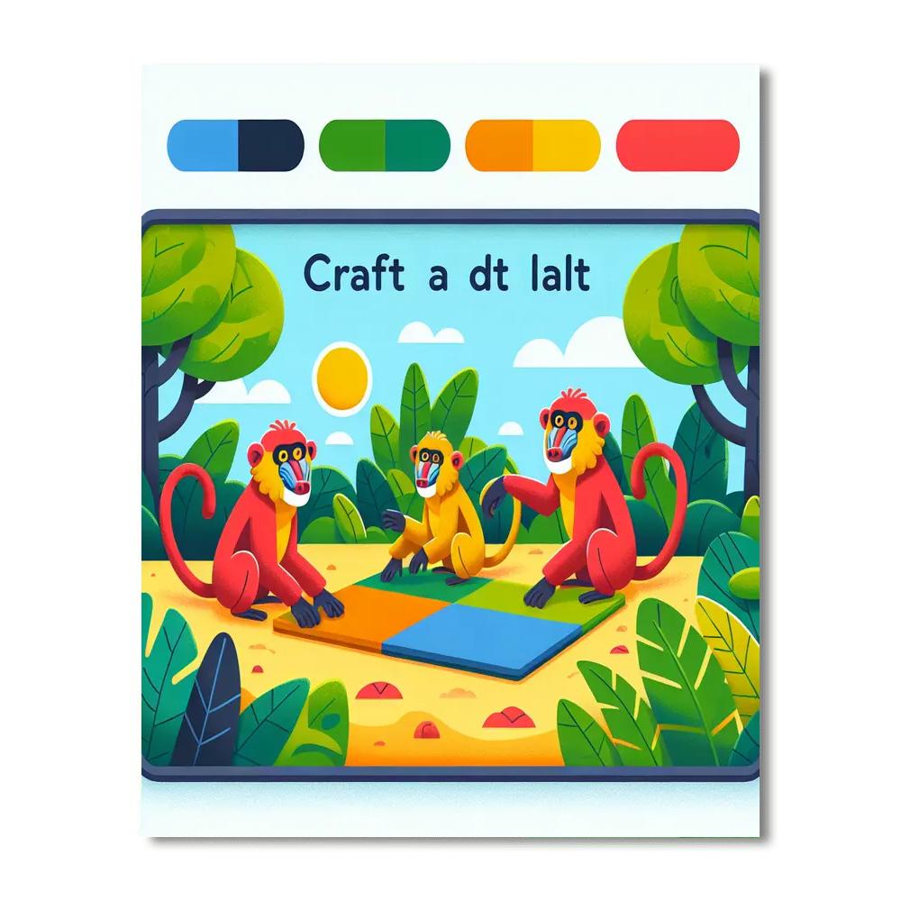 Magical Mandrill Mischief Paint By Numbers