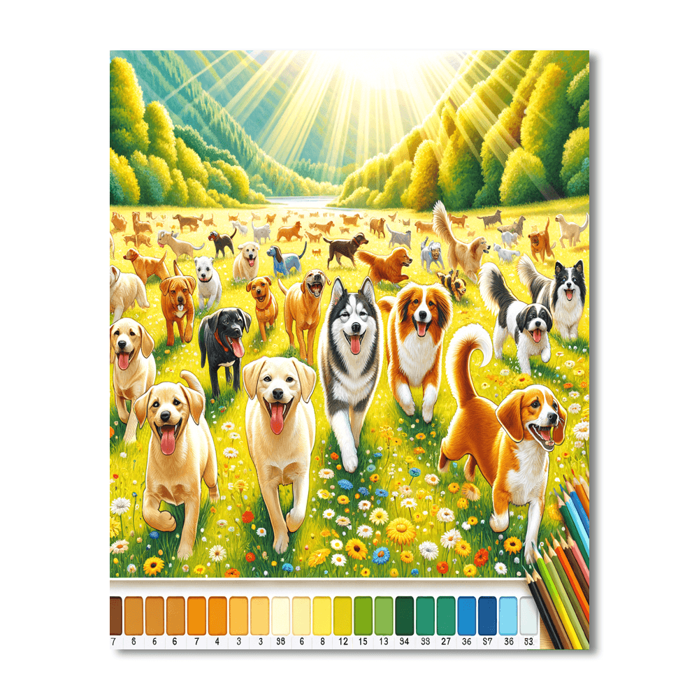 Dog Days Of Joy Paint By Number
