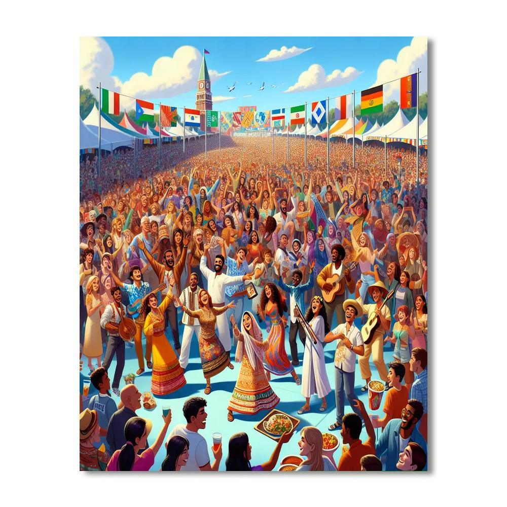 World Music Festival Paint By Numbers Art