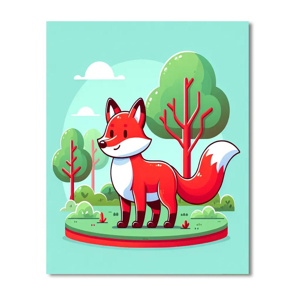 Rascally Red Fox Paint By Numbers Art
